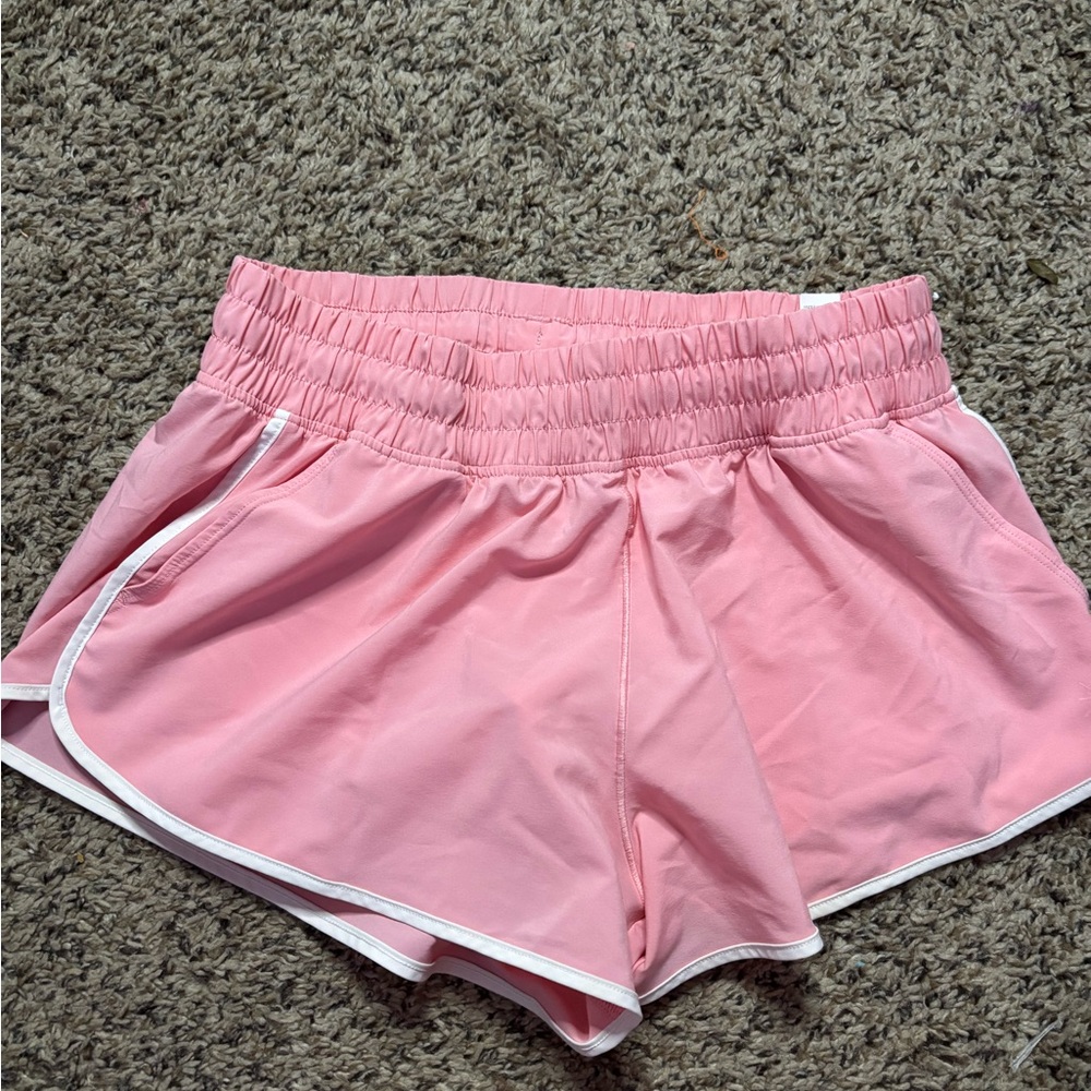 Aerie Pink Athletic Shorts with Elastic Waistband